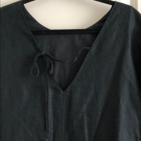 Madewell embroidered navy with tassel fringe dress - Picture 4 of 7